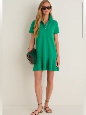 TUCKERNUCK Pique May Polo Dress In Green Size Small
